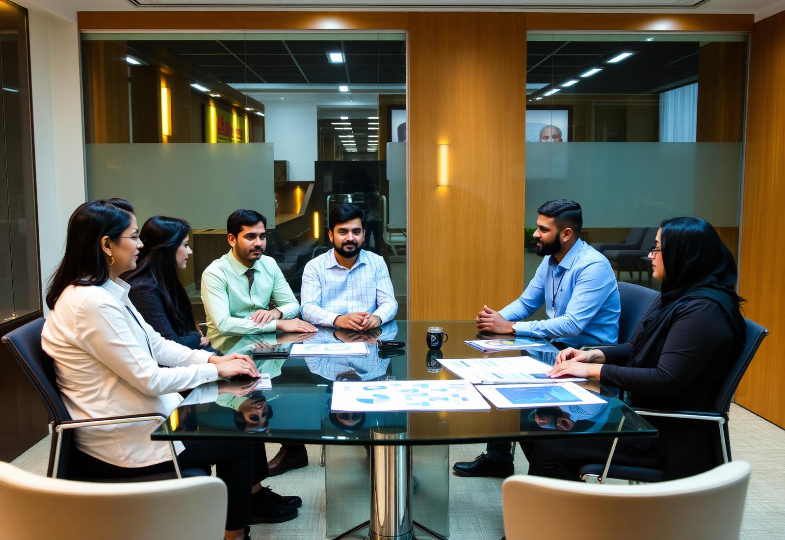 nSquare advisory team in their Ahmedabad office